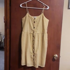 Golden Button Down Dress